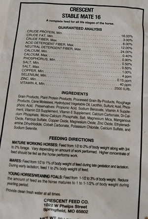 Crescent Stablemate 16%