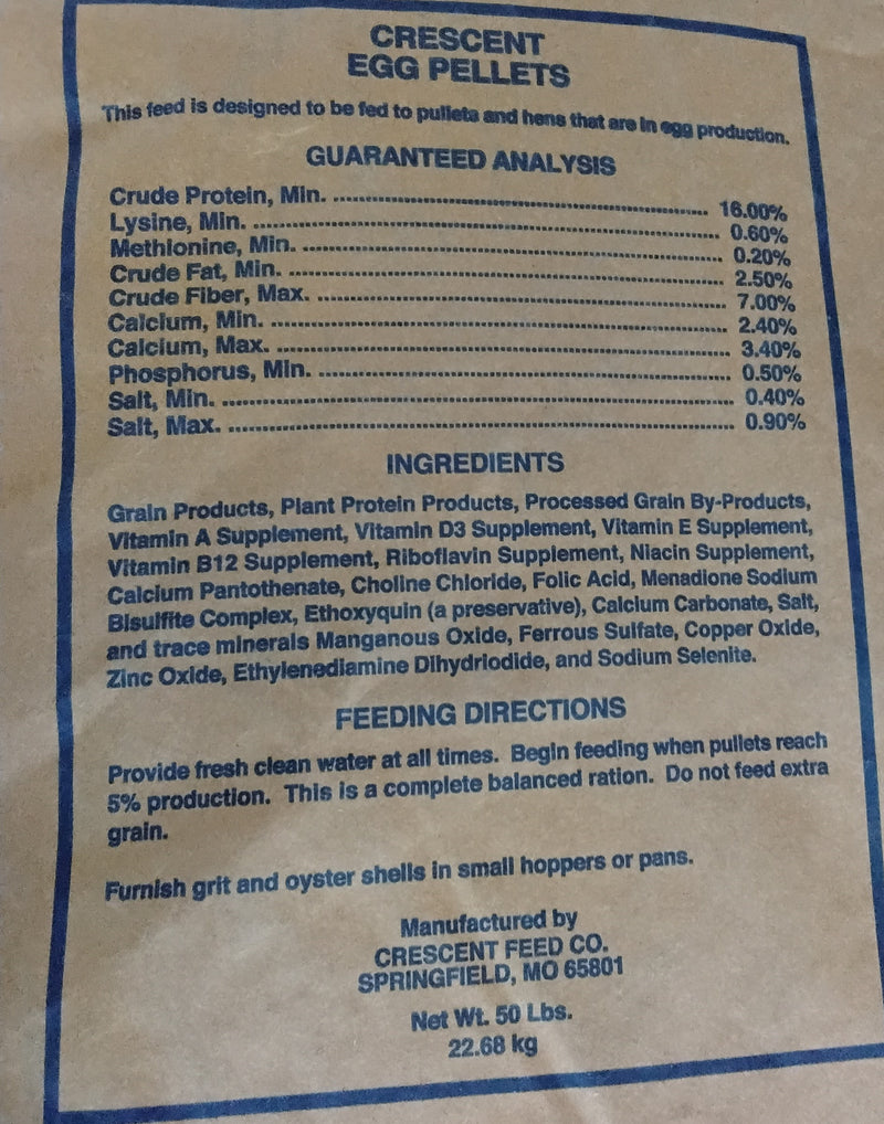 CRESCENT EGG PELLETS