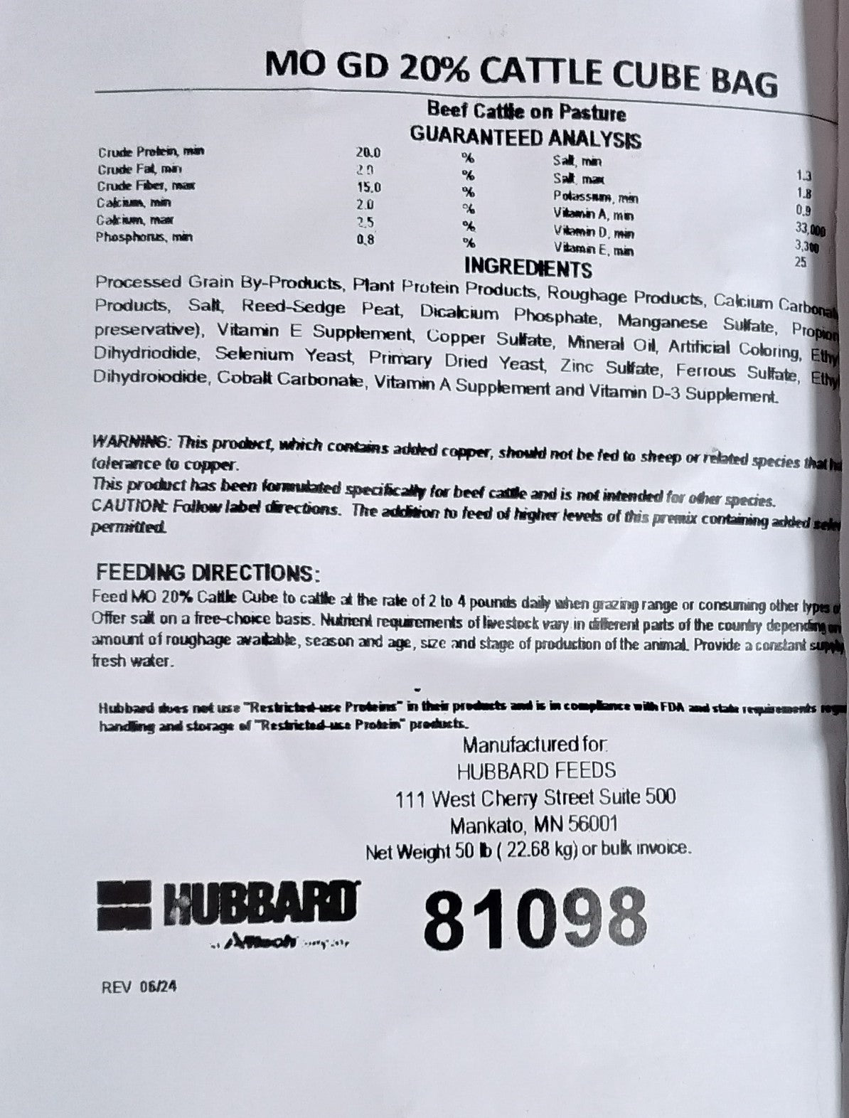 Hubbard 20% Range Cube
