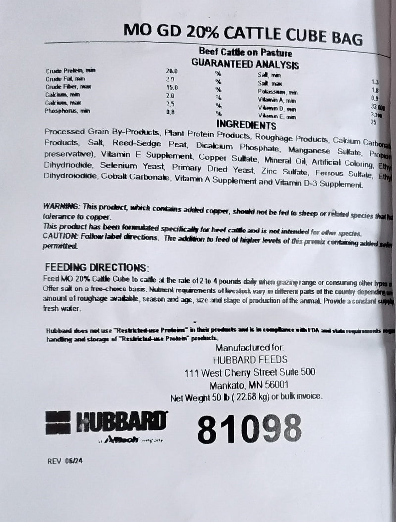 Hubbard 20% Range Cube