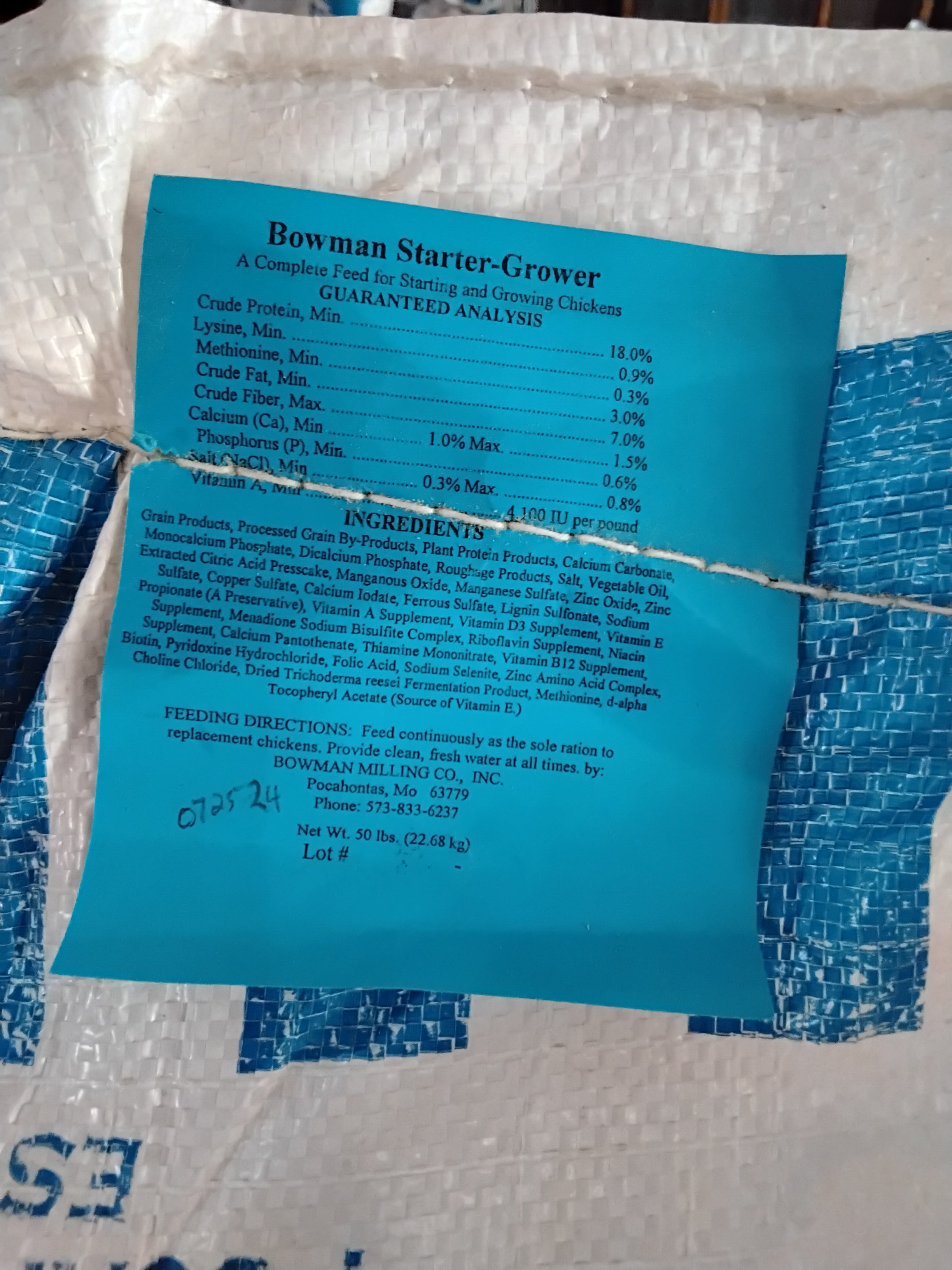 Bowman Non Medicated Starter 18%